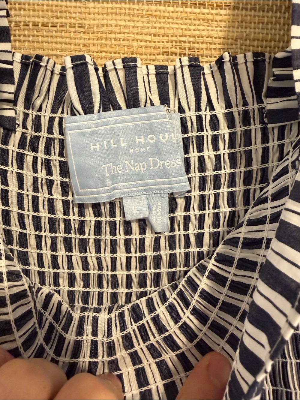 Hill House Home Ellie Maxi Nap Dress in Navy Stripe Large - Picture 7 of 9